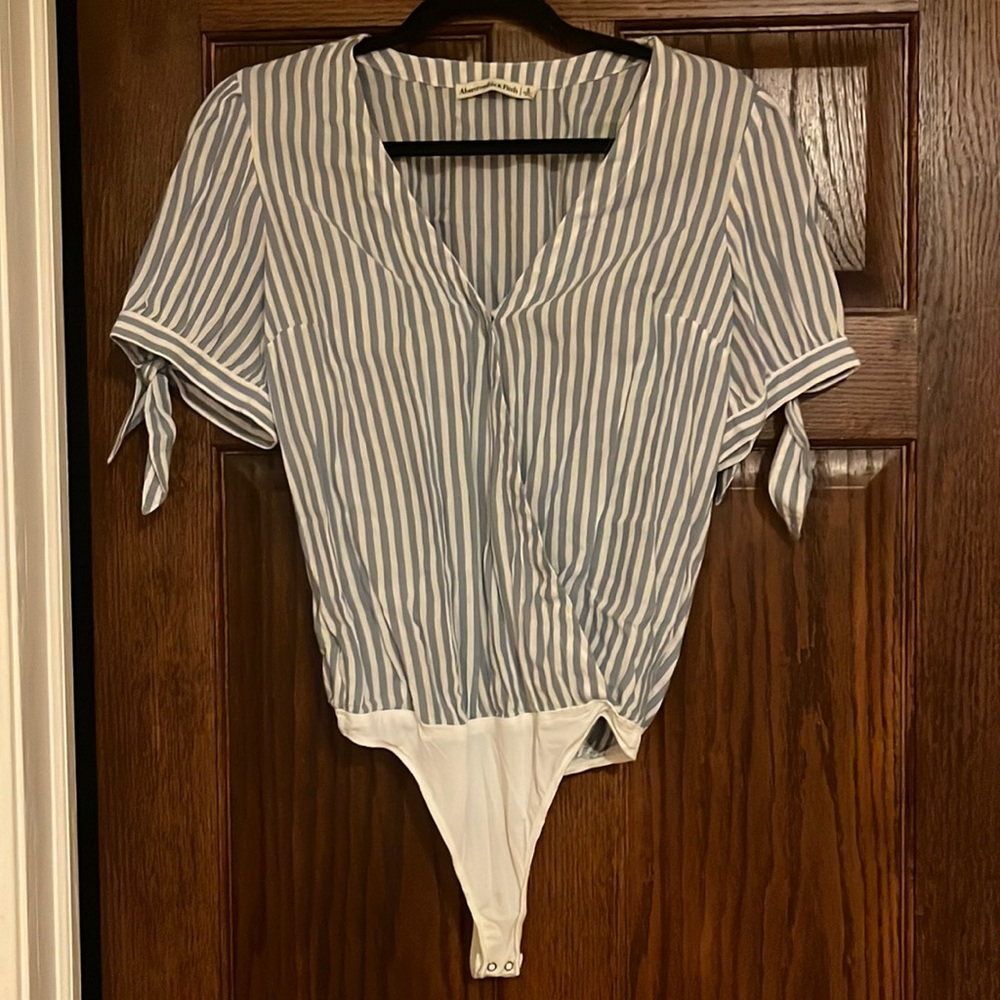 Short-Sleeve Wrap-Front Bodysuit